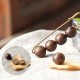 Vintage Sandalwood Agathis Ebony Beads Healing Brooch Vintage Sandalwood Agathis Ebony Beads Healing Brooch