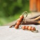 Vintage Sandalwood Agathis Ebony Beads Healing Brooch Vintage Sandalwood Agathis Ebony Beads Healing Brooch