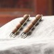 Vintage Sandalwood Agathis Ebony Beads Healing Brooch Vintage Sandalwood Agathis Ebony Beads Healing Brooch