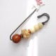 Vintage Bodhi Seed Boxwood Lotus Sandalwood Peace Brooch