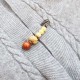 Vintage Bodhi Seed Boxwood Lotus Sandalwood Peace Brooch