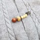 Vintage Bodhi Seed Boxwood Lotus Sandalwood Peace Brooch