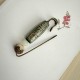 Nine-Eye Dzi Bead Bodhi Seed Lotus Protection Brooch Nine-Eye Dzi Bead Bodhi Seed Lotus Protection Brooch