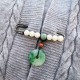 Bodhi Seed Jade Peace Luck Brooch