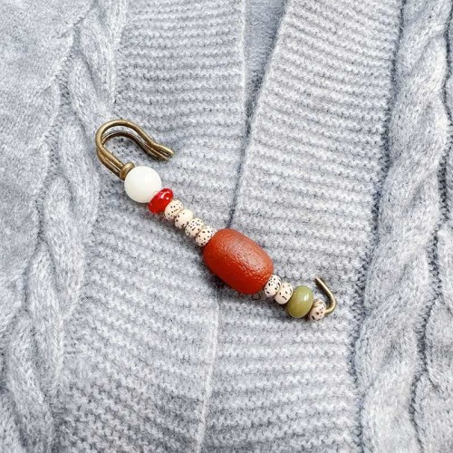 Bodhi Seed Agate Calm Harmony Brooch Bodhi Seed Agate Calm Harmony Brooch