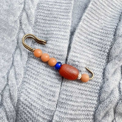 Bodhi Seed Agate Calm Harmony Brooch Bodhi Seed Agate Calm Harmony Brooch
