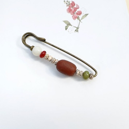 Bodhi Seed Agate Calm Harmony Brooch Bodhi Seed Agate Calm Harmony Brooch