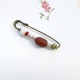 Bodhi Seed Agate Calm Harmony Brooch Bodhi Seed Agate Calm Harmony Brooch