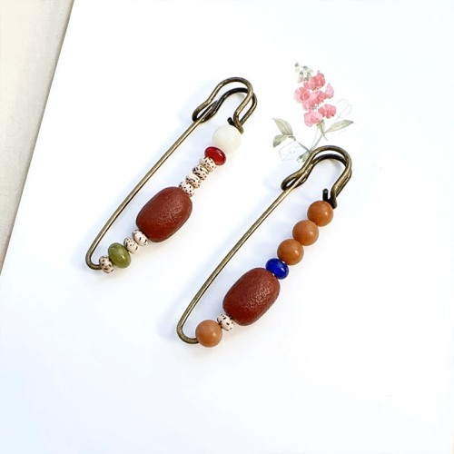 Bodhi Seed Agate Calm Harmony Brooch Bodhi Seed Agate Calm Harmony Brooch