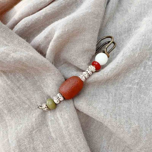 Bodhi Seed Agate Calm Harmony Brooch Bodhi Seed Agate Calm Harmony Brooch