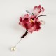 Handmade Velvet Mulberry Silk Red Flower Brooch Handmade Velvet Mulberry Silk Red Flower Brooch
