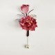 Handmade Velvet Mulberry Silk Red Flower Brooch Handmade Velvet Mulberry Silk Red Flower Brooch
