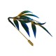 Handmade Velvet Mulberry Silk Green Yellow Blue Leaves Brooch Handmade Velvet Mulberry Silk Green Yellow Blue Leaves Brooch