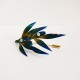 Handmade Velvet Mulberry Silk Green Yellow Blue Leaves Brooch Handmade Velvet Mulberry Silk Green Yellow Blue Leaves Brooch