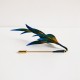 Handmade Velvet Mulberry Silk Green Yellow Blue Leaves Brooch Handmade Velvet Mulberry Silk Green Yellow Blue Leaves Brooch