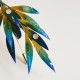 Handmade Velvet Mulberry Silk Green Yellow Blue Leaves Brooch Handmade Velvet Mulberry Silk Green Yellow Blue Leaves Brooch