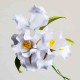 Handmade Velvet Mulberry Silk White Iris Brooch Handmade Velvet Mulberry Silk White Iris Brooch