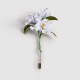 Handmade Velvet Mulberry Silk White Iris Brooch Handmade Velvet Mulberry Silk White Iris Brooch