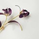 Handmade Velvet Mulberry Silk Orchid Flower Brooch Handmade Velvet Mulberry Silk Orchid Flower Brooch