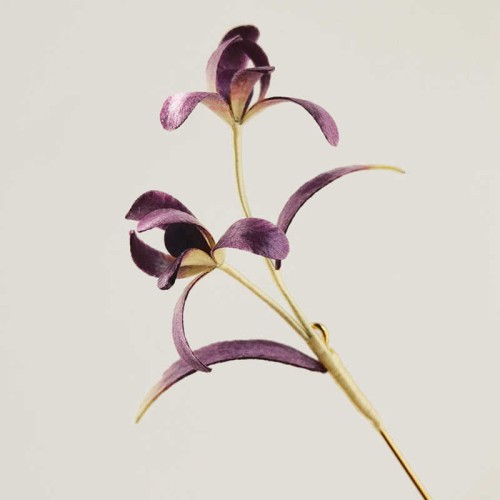 Handmade Velvet Mulberry Silk Orchid Flower Brooch Handmade Velvet Mulberry Silk Orchid Flower Brooch