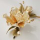 Handmade Velvet Mulberry Silk White Camellia Brooch Handmade Velvet Mulberry Silk White Camellia Brooch