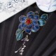 Handmade Yangzhou Velvet Mulberry Silk Blue Flowers Brooch Handmade Yangzhou Velvet Mulberry Silk Blue Flowers Brooch