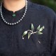 Handmade Yangzhou Velvet Mulberry Silk Green Bamboo Brooch Handmade Yangzhou Velvet Mulberry Silk Green Bamboo Brooch