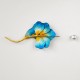 Handmade Velvet Mulberry Silk Blue Flower Brooch Handmade Velvet Mulberry Silk Blue Flower Brooch