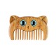 Simple Cat Pattern Green Sandalwood Portable Comb Simple Cat Pattern Green Sandalwood Portable Comb