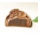 Natural Green Sandalwood Lotus Engraved Soothing Comb Natural Green Sandalwood Lotus Engraved Soothing Comb