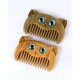 Simple Cat Pattern Green Sandalwood Portable Comb Simple Cat Pattern Green Sandalwood Portable Comb