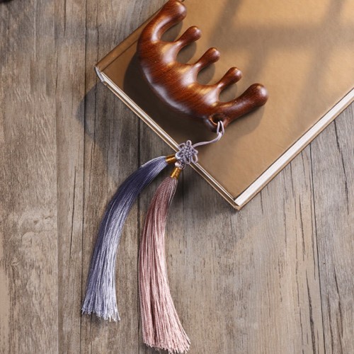Simple Green Sandalwood Tassel Massage Comb Simple Green Sandalwood Tassel Massage Comb