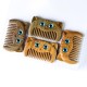 Simple Cat Pattern Green Sandalwood Portable Comb Simple Cat Pattern Green Sandalwood Portable Comb