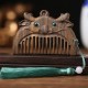 Chinese Zodiac Green Sandalwood Peace Mini Comb Chinese Zodiac Green Sandalwood Peace Mini Comb