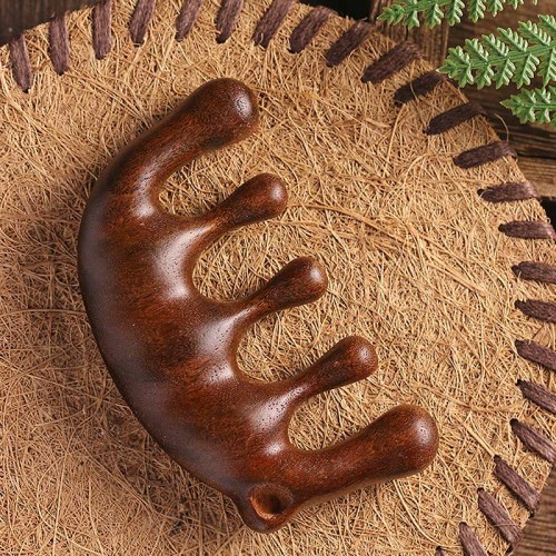 Simple Green Sandalwood Tassel Massage Comb Simple Green Sandalwood Tassel Massage Comb