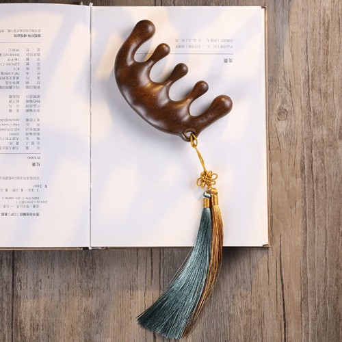 Simple Green Sandalwood Tassel Massage Comb Simple Green Sandalwood Tassel Massage Comb