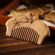 Green Sandalwood Flower Engraved Soothing Comb Green Sandalwood Flower Engraved Soothing Comb