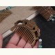Green Sandalwood Fox Peony Lotus Engraved Comb