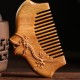 Green Sandalwood Flower Engraved Soothing Comb Green Sandalwood Flower Engraved Soothing Comb