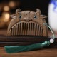 Chinese Zodiac Green Sandalwood Peace Mini Comb Chinese Zodiac Green Sandalwood Peace Mini Comb
