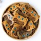Simple Cat Pattern Green Sandalwood Portable Comb Simple Cat Pattern Green Sandalwood Portable Comb