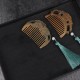 Green Sandalwood Fox Peony Lotus Engraved Comb