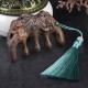 Green Sandalwood Plum Blossom Koi Fish Engraved Comb Green Sandalwood Plum Blossom Koi Fish Engraved Comb