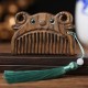 Chinese Zodiac Green Sandalwood Peace Mini Comb Chinese Zodiac Green Sandalwood Peace Mini Comb