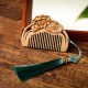Natural Green Sandalwood Lotus Engraved Soothing Comb Natural Green Sandalwood Lotus Engraved Soothing Comb