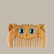 Simple Cat Pattern Green Sandalwood Portable Comb Simple Cat Pattern Green Sandalwood Portable Comb