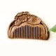 Natural Green Sandalwood Lotus Engraved Soothing Comb Natural Green Sandalwood Lotus Engraved Soothing Comb