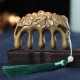 Green Sandalwood Plum Blossom Koi Fish Engraved Comb Green Sandalwood Plum Blossom Koi Fish Engraved Comb