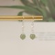 925 Sterling Silver Natural Pearl Jade Wisdom Earrings