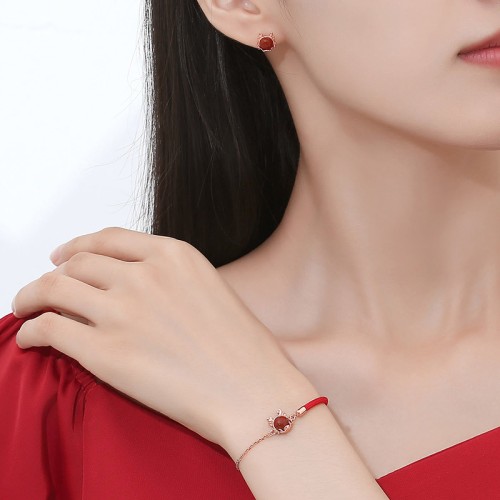 Flash Sale: 925 Sterling Silver Year of the Dragon Red Agate Dragon Protection Jewelry Set Flash Sale: 925 Sterling Silver Year of the Dragon Red Agate Dragon Protection Jewelry Set